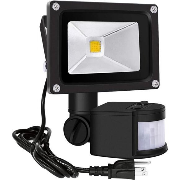 Motion Sensor Flood Lights Outdoor,10W Induction LED Lamp - Picture 1 of 6